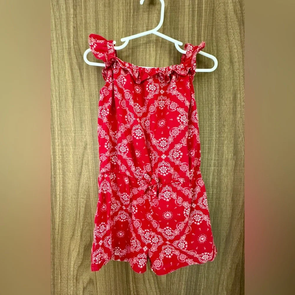 5/$25 Bandana-inspired ruffle romper - Picture 1 of 5